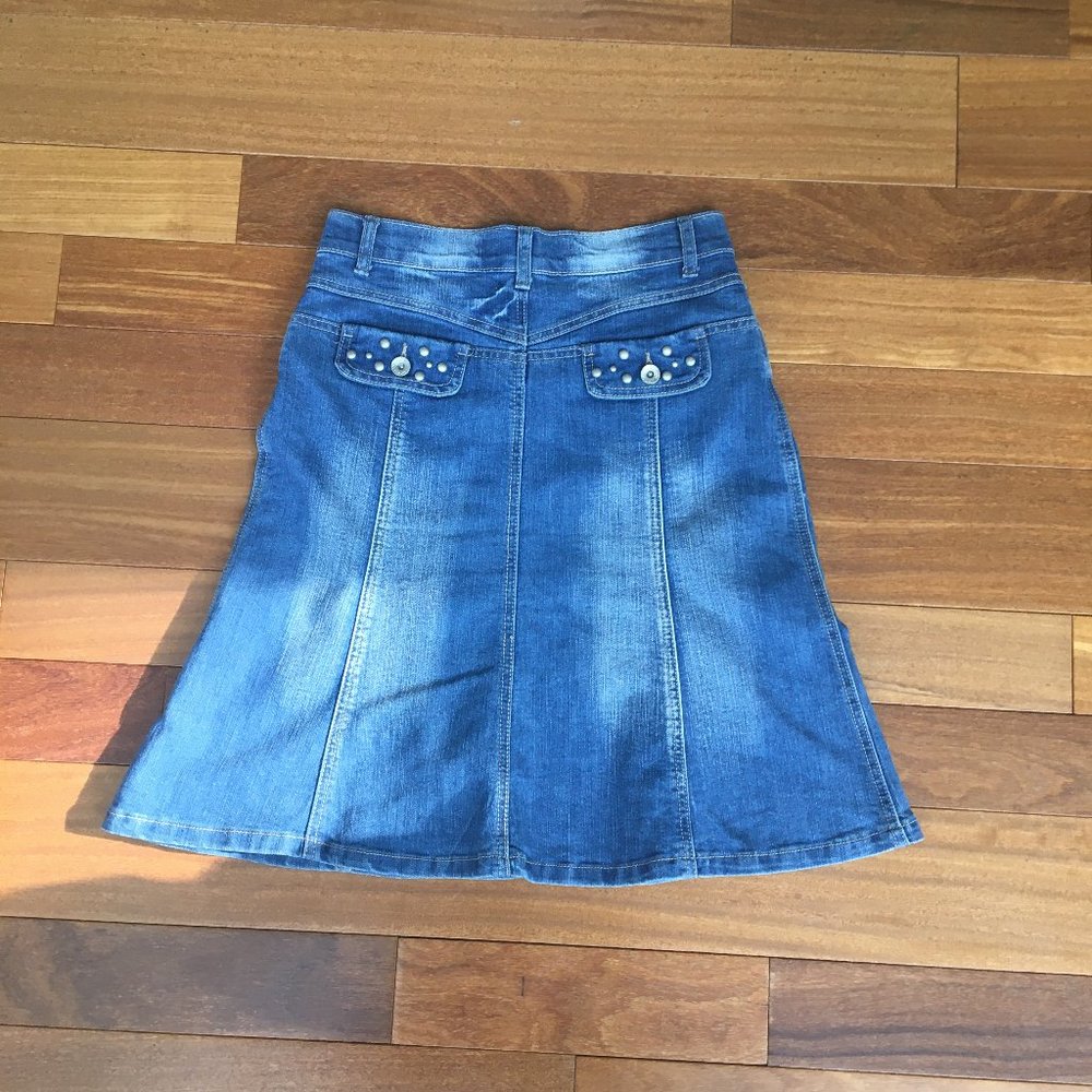 Vintage A-line denim skirt - Picture 2 of 5